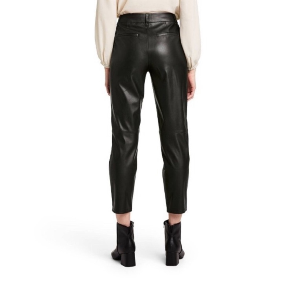 Nili Lotan x Target Faux Leather High Rise Ankle Skinny Pants Black Sz 4 - Picture 3 of 14